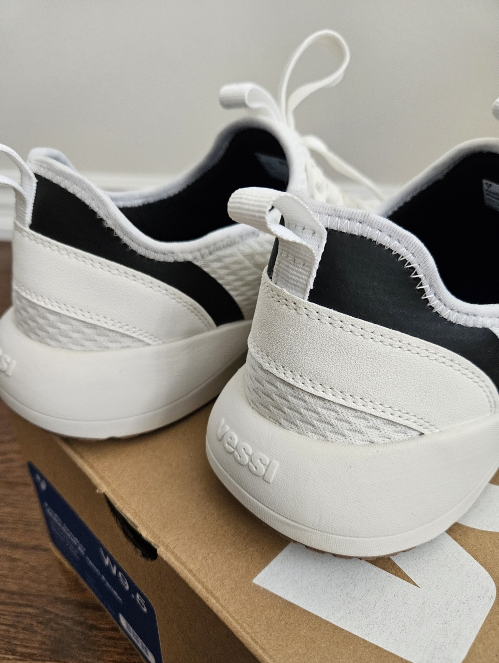 Vessi White & Black Low-Top Sneakers - Picture 10 of 11
